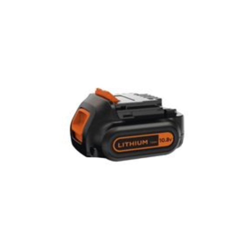 Perceuse-visseuse sans fil Black &amp; Decker BDCDD12BAFC-QW 10,8 V 26 Nm + 2x batteries 1,5 Ah + chargeur 100 pièces + coffret d'accessoires.