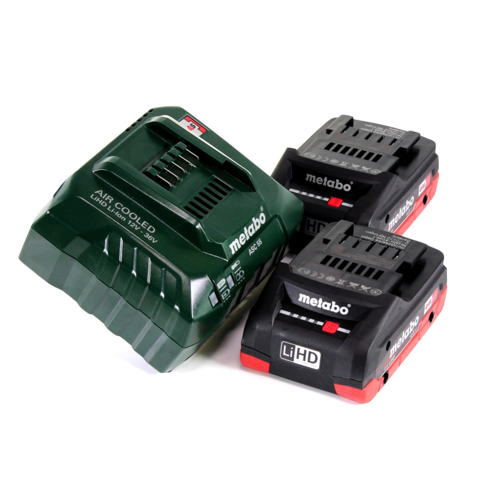 Metabo W 18 LTX 125 Akku Winkelschleifer 18 V 125 mm + 2x Akku 4,0 Ah + Ladegerät + metaBOX