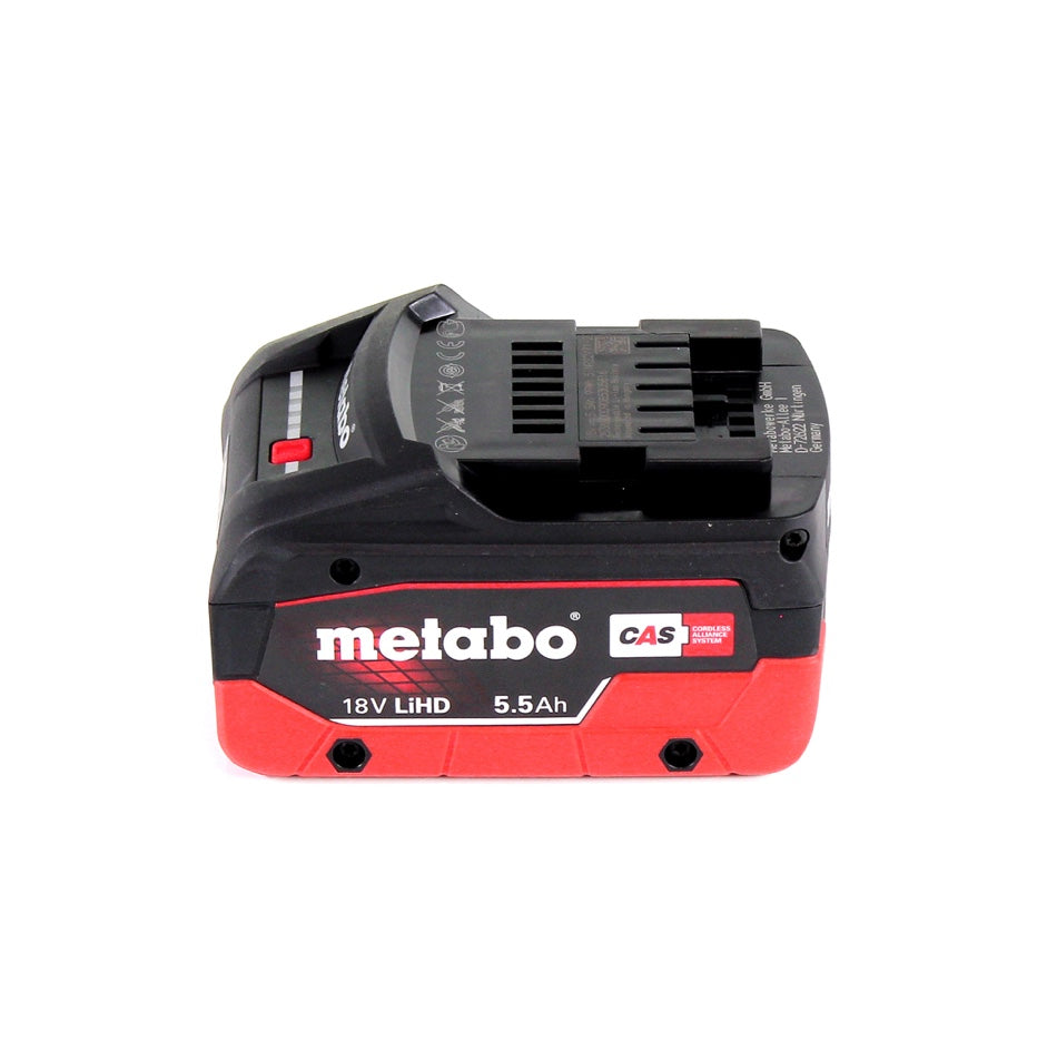 Metabo W 18 LTX 125 Akku Winkelschleifer 18 V 125 mm + 1x Akku 5,5 Ah + metaBOX - ohne Ladegerät