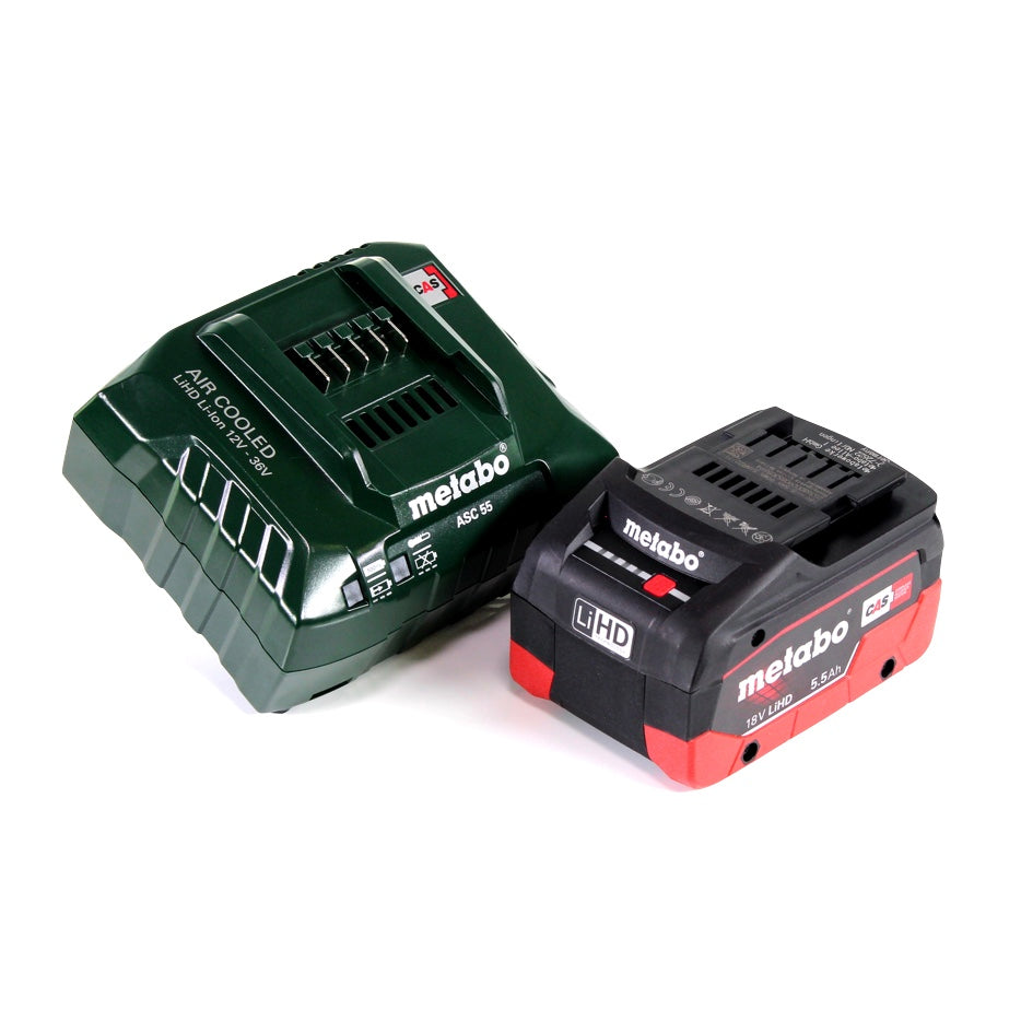 Meuleuse d'angle sur batterie Metabo W 18 LTX 125 18 V 125 mm + 1x batterie 5,5 Ah + chargeur + métaBOX