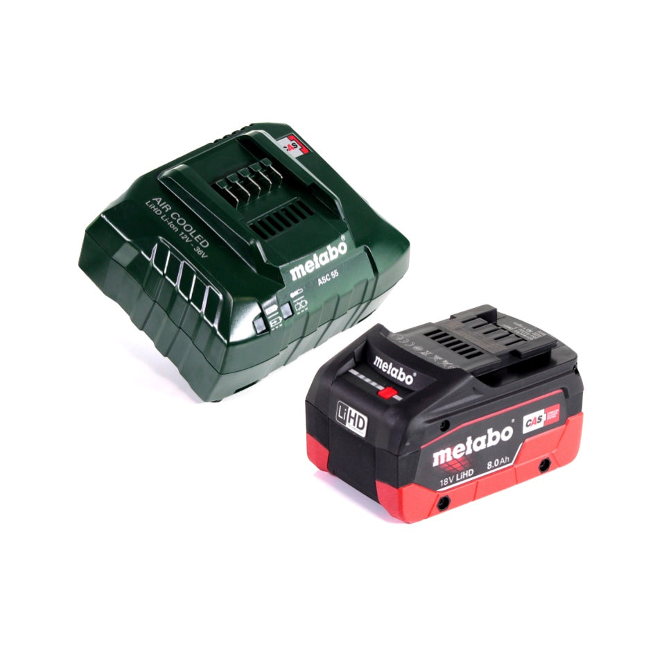 Metabo W 18 LTX 125 Akku Winkelschleifer 18 V 125 mm + 1x Akku 8,0 Ah + Ladegerät + metaBOX