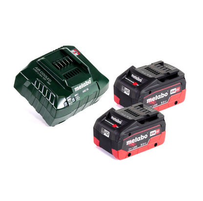 Metabo W 18 LTX 125 Akku Winkelschleifer 18 V 125 mm + 2x Akku 8,0 Ah + Ladegerät + metaBOX