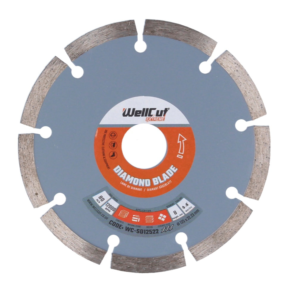 WellCut Diamond Blade Diamant Trennscheibe 125 x 22,23 mm 1 Stk. ( WC-SD12522 ) - Toolbrothers