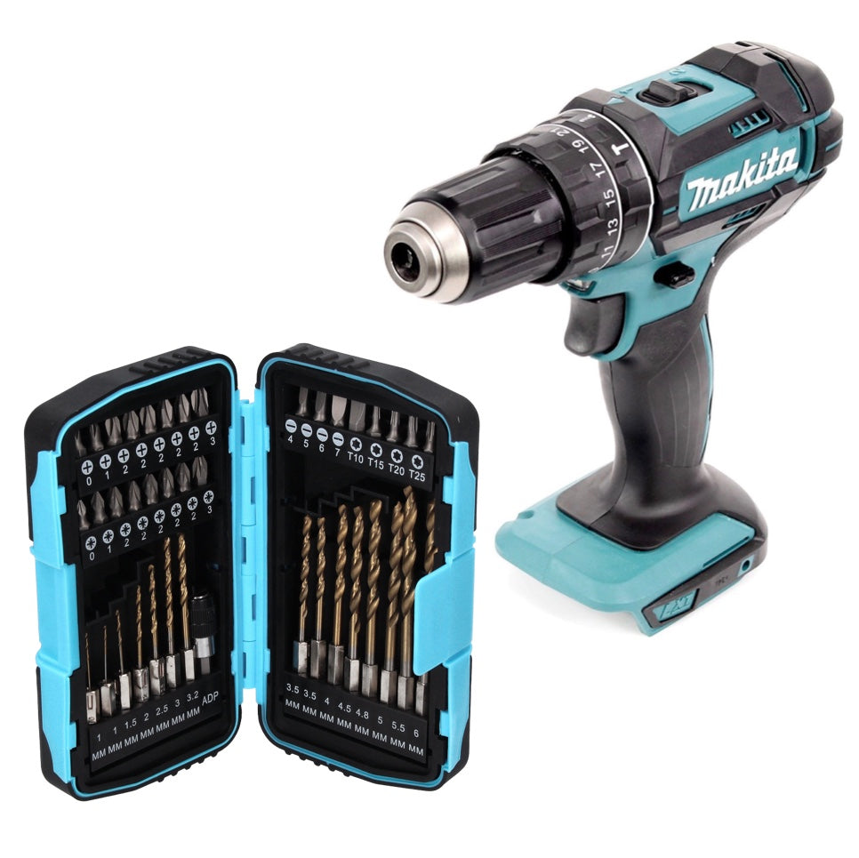 Makita DHP 482 Z perceuse à percussion sans fil 18 V 62 Nm + jeu de 40 embouts - sans batterie, sans chargeur