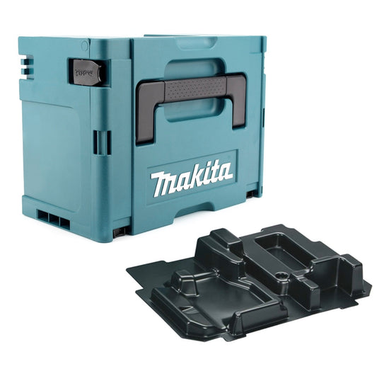 Mallette plastique Makita MAKPAC 3 (821551-8) + insert pour scie circulaire manuelle BSS / DSS 500 / 501 / DCS 550 (837628-9)