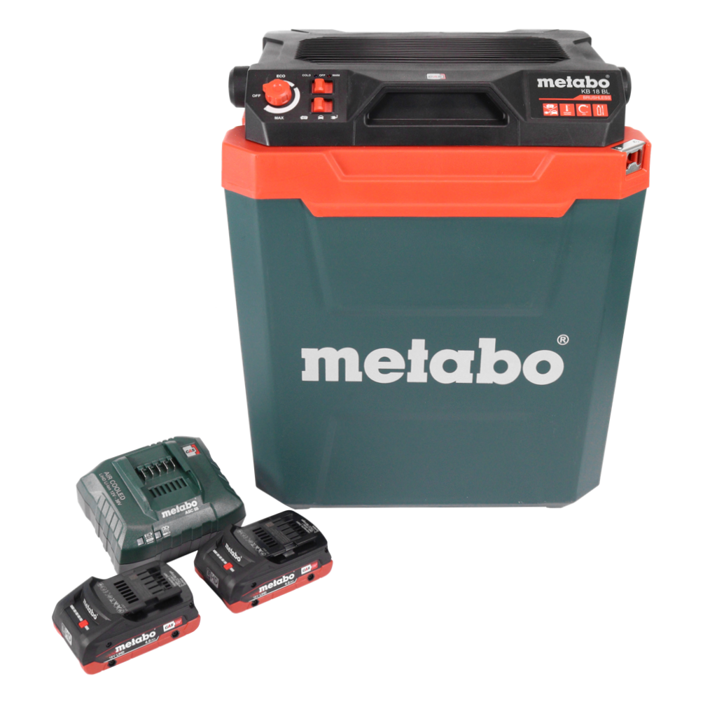 Metabo KB 18 BL Akku Kühlbox 18 V mit Warmhaltefunktion 28 l Brushless + 2x Akku 4,0 Ah + Ladegerät