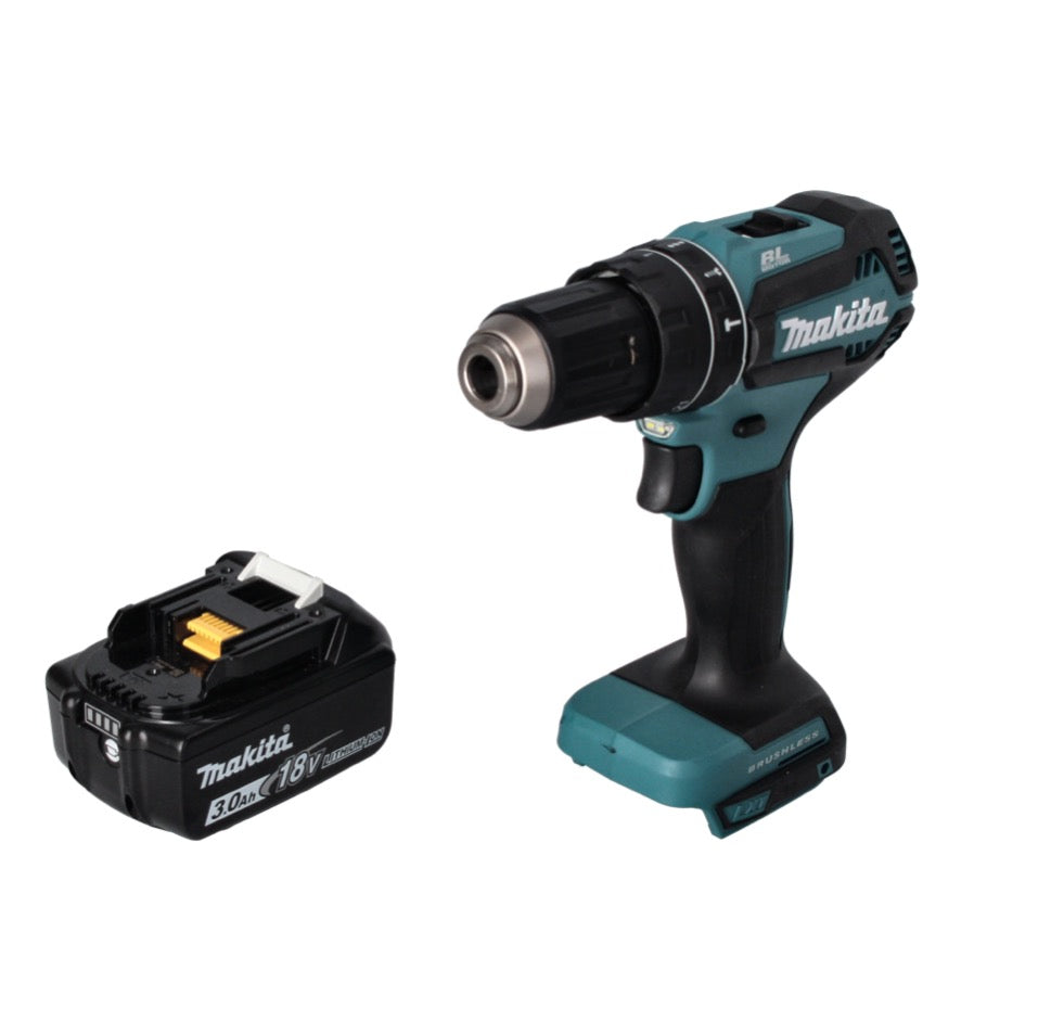 Makita DHP 485 F1 Akku Schlagbohrschrauber 18 V 50 Nm Brushless + 1x Akku 3,0 Ah - ohne Ladegerät