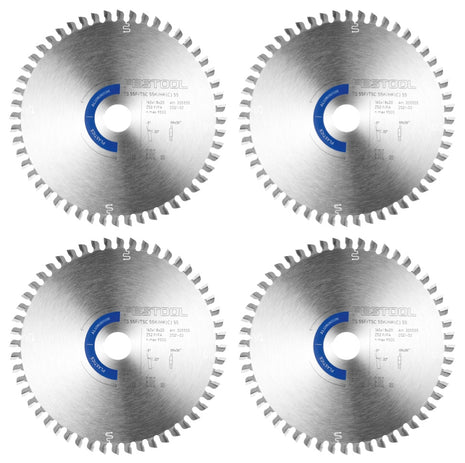 Festool 4x Kreissägeblatt Aluminium / Plastics HW 160 x 1,8 x 20 mm F/FA52 ( 4x 205555 ) für Tauchsägen TS 55 F, TSC 55 K & Handkreissägen HK 55, HKC 55 - Toolbrothers