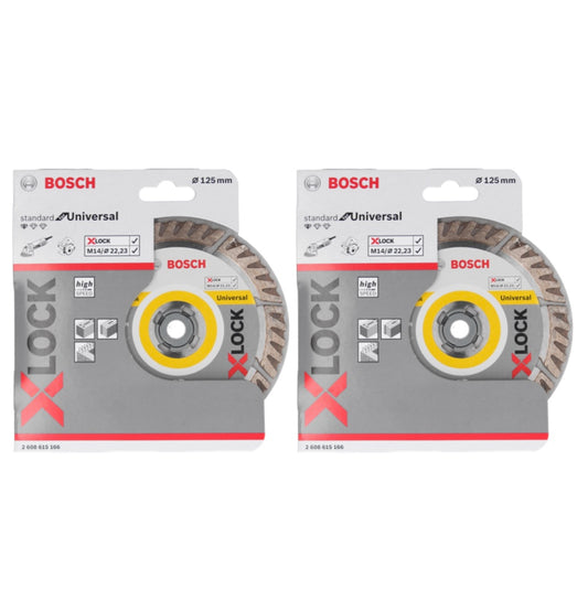 Bosch Expert X-LOCK Diamanttrennscheibe Standard for Universal 125 x 22,23 mm 2 Stk. ( 2x 2608615166 ) - Toolbrothers