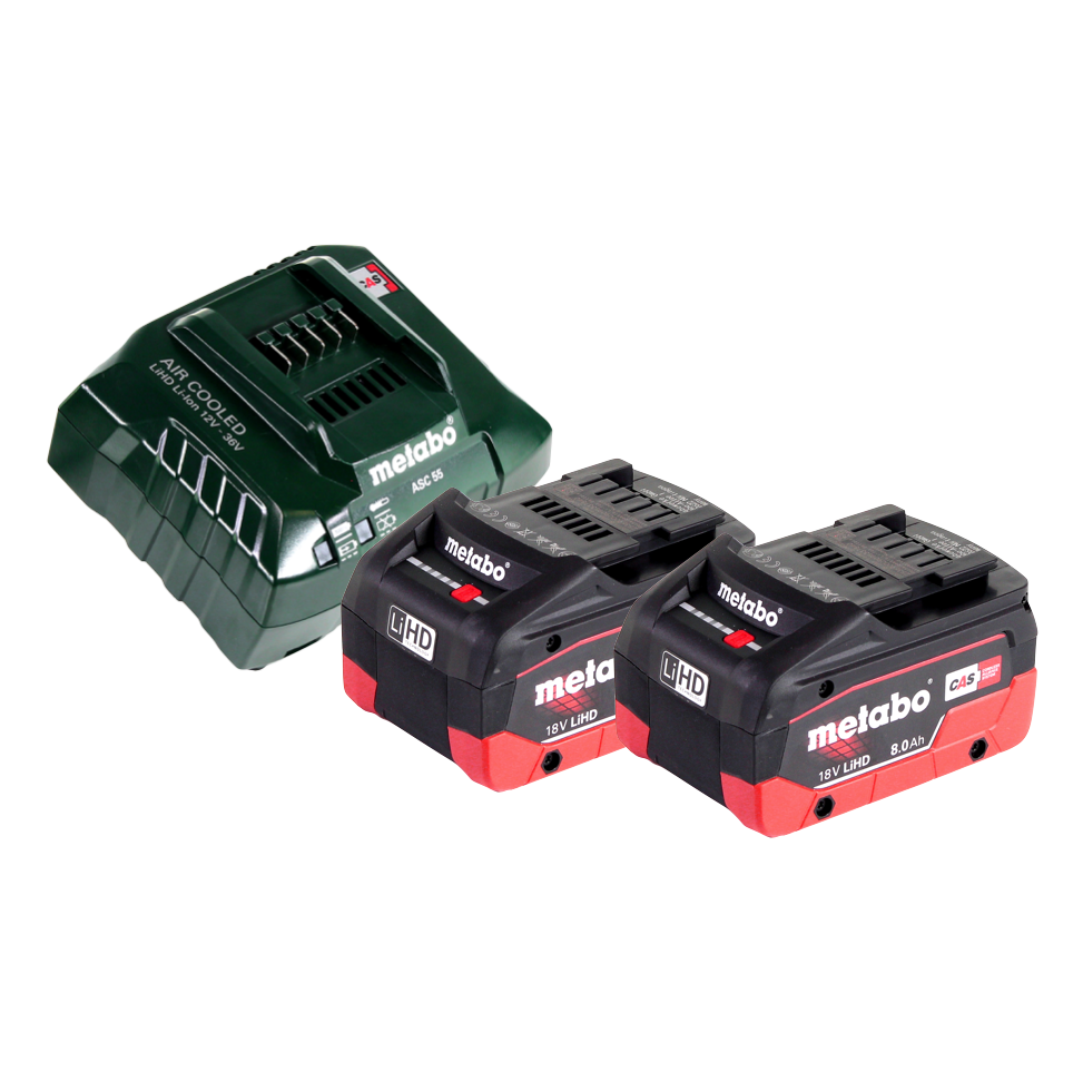 Perceuse à percussion sans fil Metabo SB 18 LTX BL QI 18 V 130 Nm sans balais + 2 batteries 8,0 Ah + chargeur + métaBOX