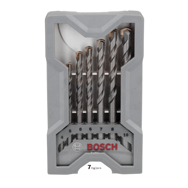 Bosch CYL-3 Coffret de forets à tige ronde pour briques à béton 7 pièces (2607017082) certifié PGM Ø 4 / 5 / 6 / 7 / 8 / 10