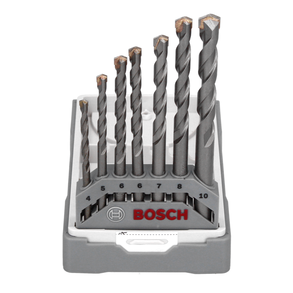 Bosch CYL-3 Coffret de forets à tige ronde pour briques à béton 7 pièces (2607017082) certifié PGM Ø 4 / 5 / 6 / 7 / 8 / 10