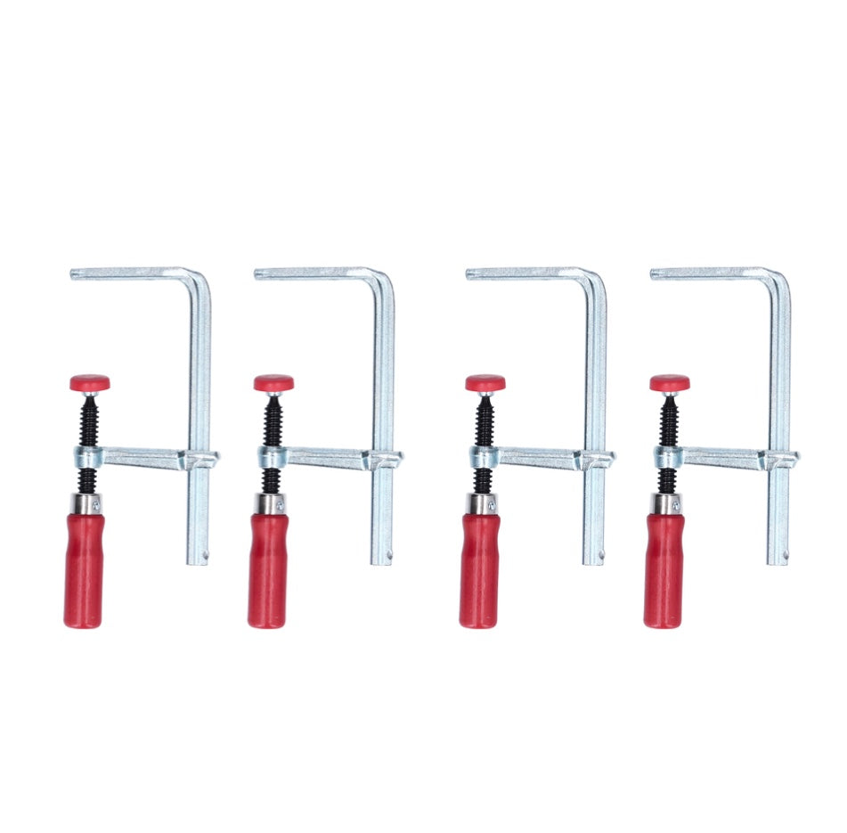 Bessey GTR 12 Set 4x Ganzstahl Tischzwinge mit Hebelgriff Zwinge 120 / 60 mm