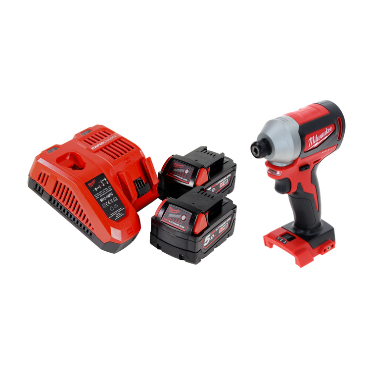 Milwaukee M18 BLID2-502FC Akku Schlagschrauber 18 V 180 Nm 1/4" Brushless + 2x Akku 5,0 Ah + Ladegerät - Toolbrothers