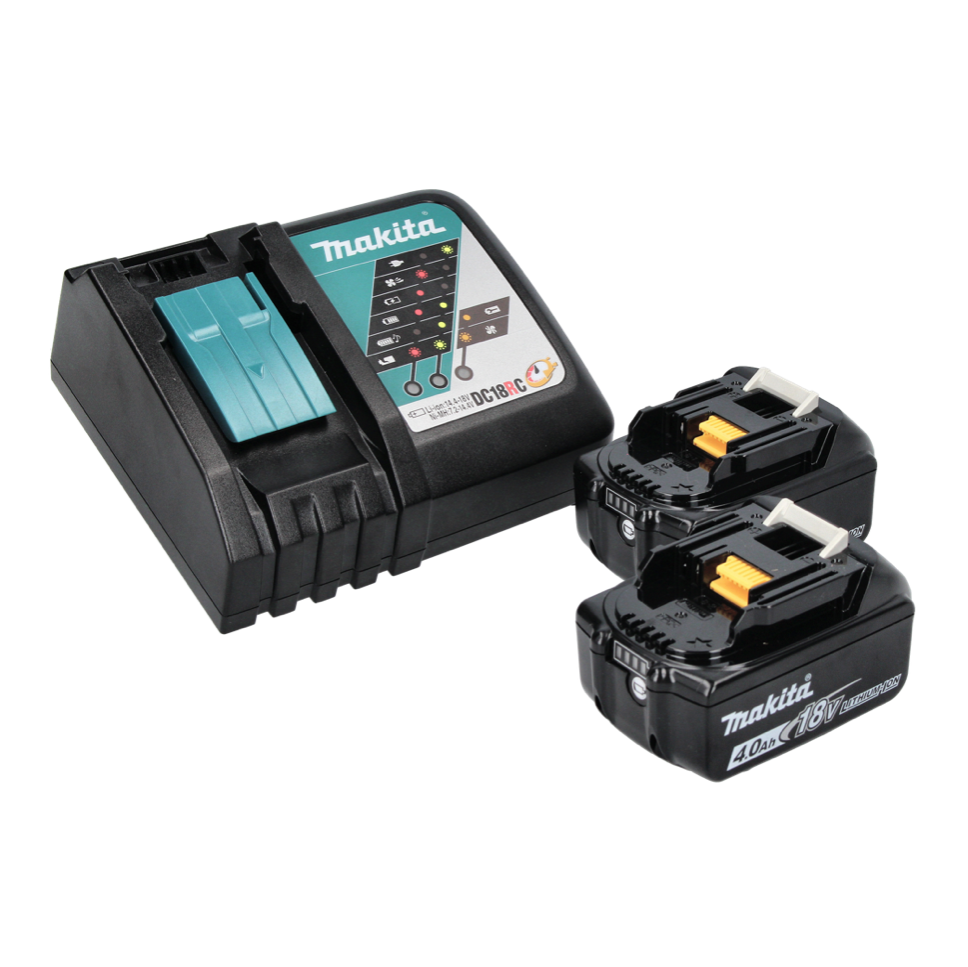 Makita DHP 484 RMJ W perceuse à percussion sans fil 18 V 54 Nm sans balais blanc + 2x batteries 4,0 Ah + chargeur + Makpac