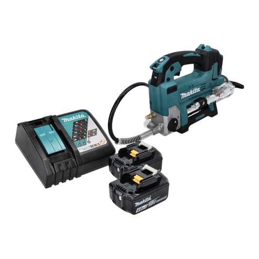 Pistolet graisseur à batterie Makita DGP 180 RM 18 V 690 bar + 2x batteries 4,0 Ah + chargeur