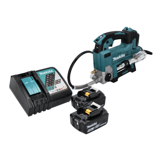 Pistolet graisseur à batterie Makita DGP 180 RT 18 V 690 bar + 2x batteries 5,0 Ah + chargeur