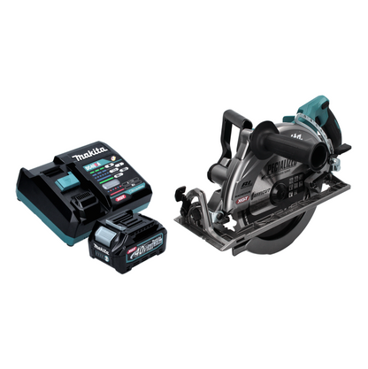 Scie circulaire manuelle à batterie Makita RS 002 GD1 40 V max. 260 mm sans balais + 1x batterie 2,5 Ah + chargeur