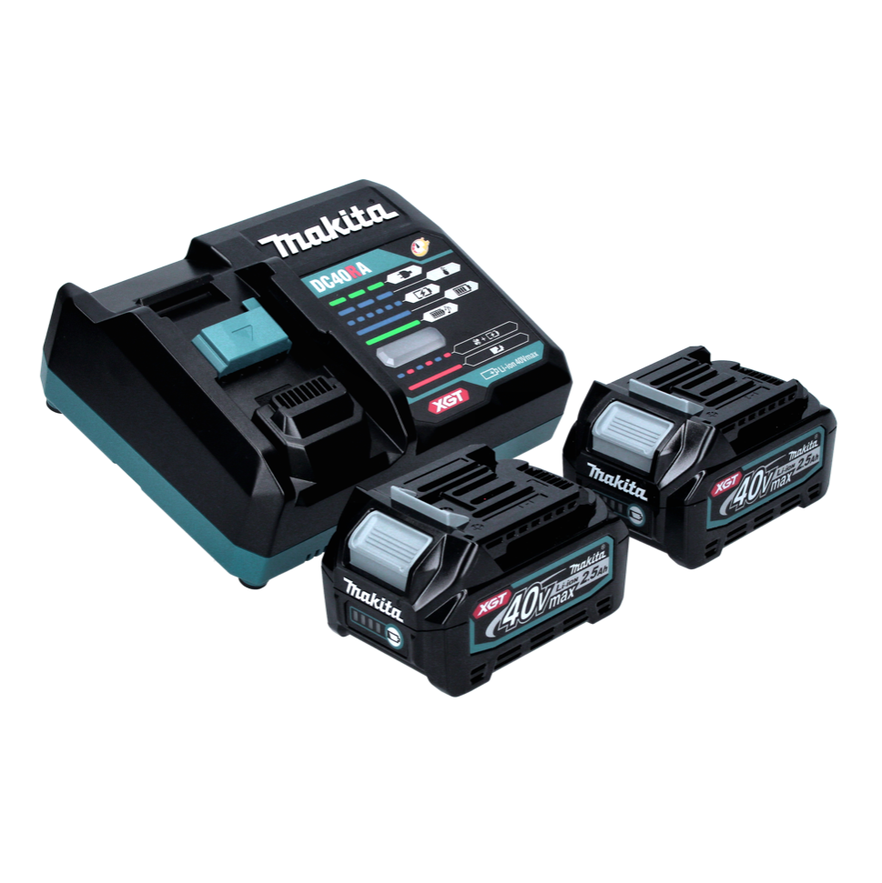 Makita RS 002 GD2 Akku Handkreissäge 40 V max. 260 mm Brushless + 2x Akku 2,5 Ah + Ladegerät