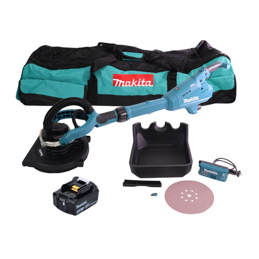 Makita DSL 800 F1X Akku Langhalsschleifer 18 V 225 mm Brushless + 1x Akku 3,0 Ah + Zubehör + Tasche - ohne Ladegerät