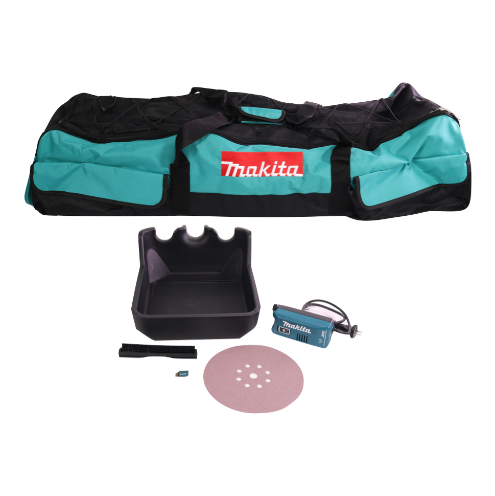 Makita DSL 800 RM1X Akku Langhalsschleifer 18 V 225 mm Brushless + 1x Akku 4,0 Ah + Ladegerät + Zubehör + Tasche