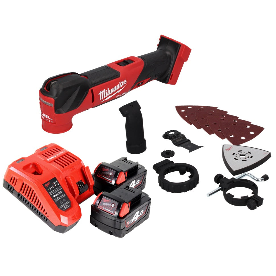 Milwaukee M18 FMT-402 FC Akku Multitool 18 V Brushless + 2x Akku 4,0 Ah + Ladegerät