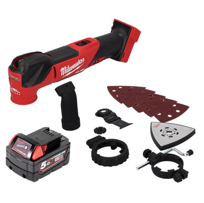 Milwaukee M18 FMT-501 Akku Multitool 18 V Brushless + 1x Akku 5,0 Ah - ohne Ladegerät