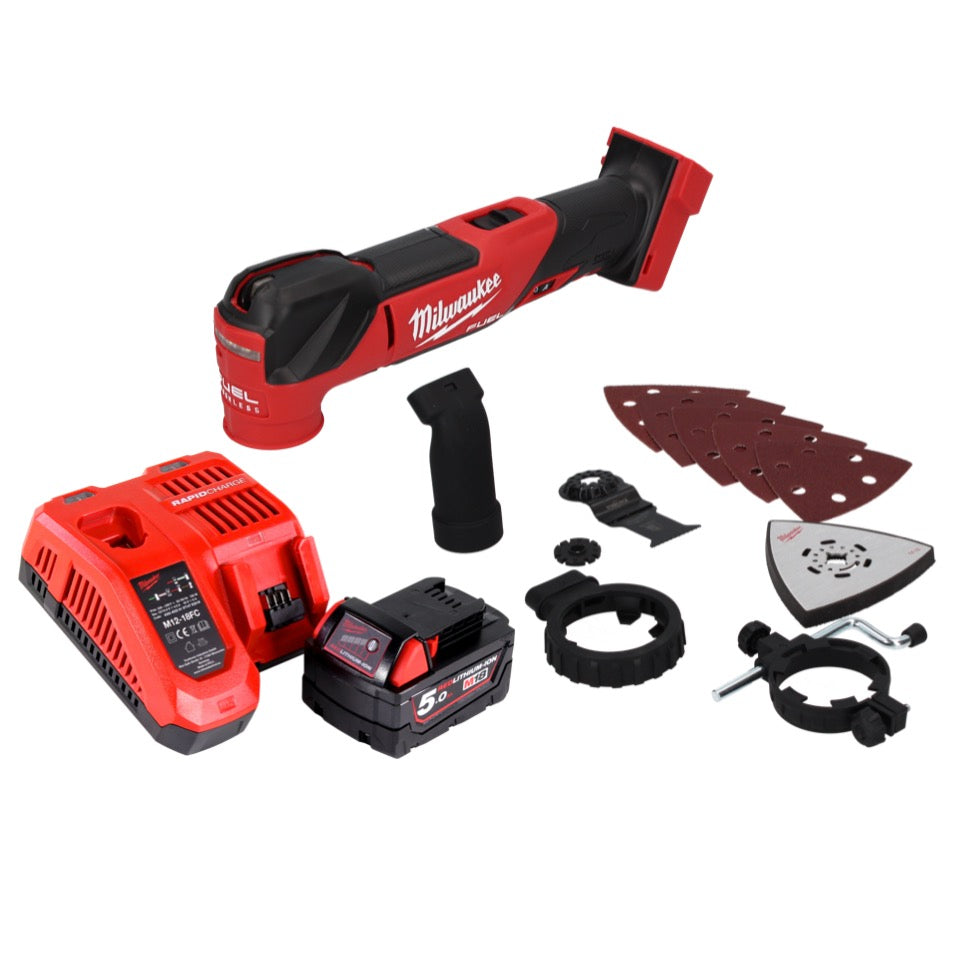 Milwaukee M18 FMT-501 FC Akku Multitool 18 V Brushless + 1x Akku 5,0 Ah + Ladegerät