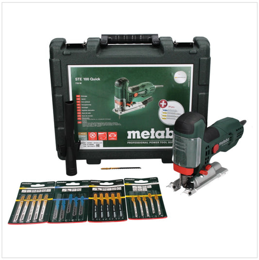 Metabo STE 100 Quick scie sauteuse 710 W (601100900) + 21x lame de scie sauteuse + buse d'aspiration + verre de protection + étui