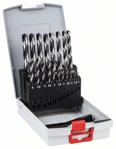 Bosch HSS Spiralbohrer Set Box PointTeQ 19 tlg. 1 - 10 mm Metallbohrer ( 2608577351 ) - Toolbrothers