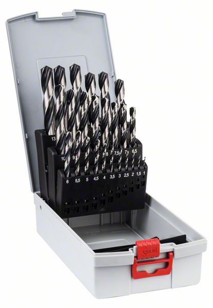 Bosch Metall Spiralbohrer Set Pro Box 25 tlg. HSS PointTeQ, 1,0–13,0 in praktischer Box ( 2608577352 ) - Toolbrothers