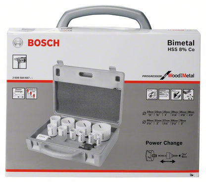 Bosch BIM Progressor PC Uni Lochsägen Set 14 tlg. ( 2608584667 ) 19 / 22 / 25 / 29 / 35 / 38 / 44 / 51 / 57 / 64 / 76 mm - Toolbrothers