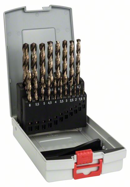 Bosch Pro Box Metallbohrer Set HSS ( Cobalt-Legierung ) - 19 - teilig 1 - 10 mm ( 2608587014 ) - Toolbrothers