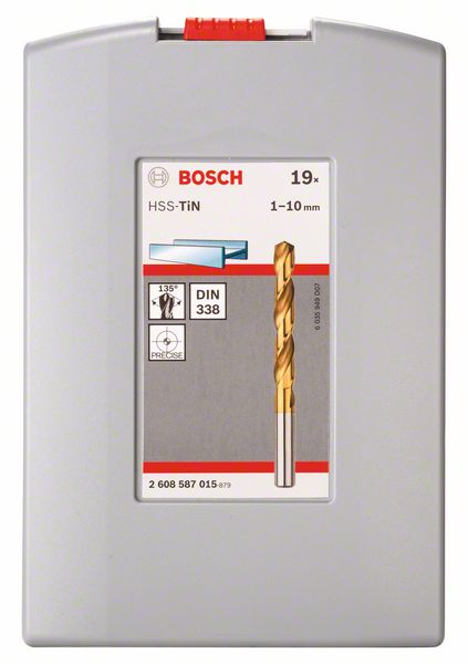 Bosch Pro Box Metallbohrer Set HSS-TiN - 19 - teilig 1 - 10 mm ( 2608587015 ) - Toolbrothers