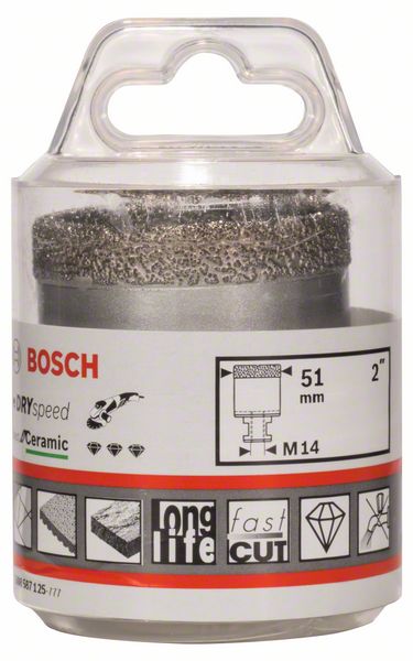 Bosch Diamanttrockenbohrer 51 mm Dry Speed / Milling Cutter best for Ceramic ( 2608587125 ) - Toolbrothers