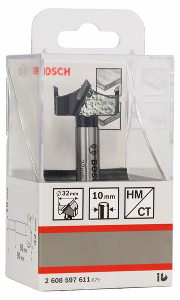 Bosch Carbide Scharnierlochbohrer Kunstbohrer 32 x 90 mm ( 2608597611 ) für Holz - Toolbrothers