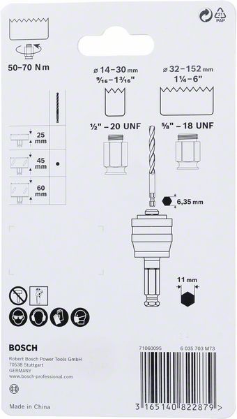 Bosch Power Change Plus Starter Kit 7,15 x 85 mm Foret HSS-G support hexagonal (2608599010) carbure multi-matériaux