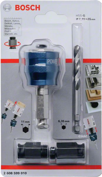 Bosch Power Change Plus Starter Kit 7,15 x 85 mm Foret HSS-G support hexagonal (2608599010) carbure multi-matériaux