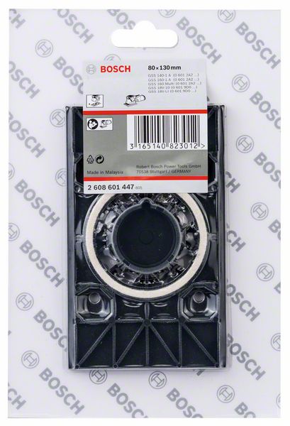 Bosch Schwingplatte Grundplatte 80 x 130 mm ( 2608601447 ) für Schwingschleifer GSS 18V-10 / GSS 140-1 A / GSS 160 Multi / GSS 160-1 A / GSS Delta 1-A Professional - Toolbrothers