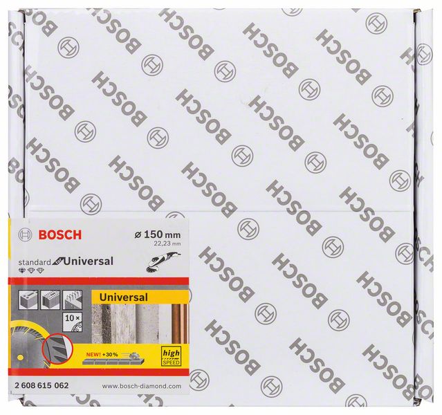 Bosch Standard for Universal Diamanttrennscheibe 150 x 22,23 mm 10 Stk. ( 2608615062 ) - Toolbrothers