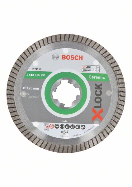 Bosch Diamant Trennscheiben X-LOCK 125 x 22,23mm Best for Ceramic ( 2608615132 ) - Toolbrothers