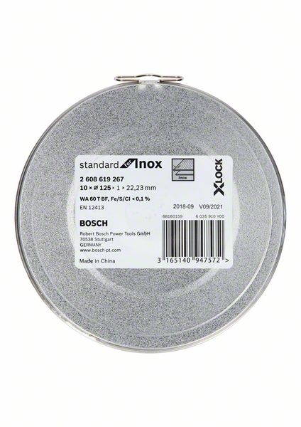 Bosch Trennscheiben X-LOCK 125 x 22,23mm Standard for Inox (  2608619267 ) - Toolbrothers