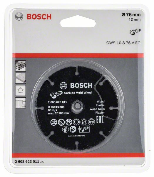 Bosch Trennscheibe Carbide Multiwheel 76 mm ( 2608623011 ) für GWS 10,8-76 / 12V-76 - Toolbrothers