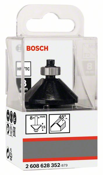 Bosch Fasefräser 45 Grad Standard for Wood 8x35x56mm ( 2608628352 ) - Toolbrothers