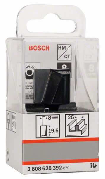 Bosch Nutenfräser Standard for Wood 8 x 25 x 51 mm ( 2608628392 ) Zweischneidig - Toolbrothers