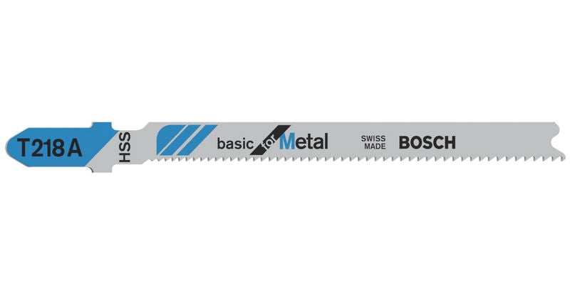 Bosch T 218 A Basic for Metal Stichsägeblätter für Metallarbeiten - 100 Stück, gefräste Zähne, für Stichsägen mit T-Schaft-Aufnahme - Toolbrothers