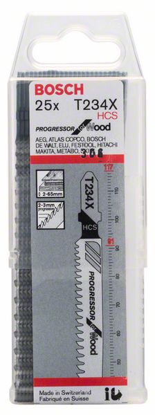 Bosch T 234 X Stichsägeblätter Progressor for Wood 25 Stk. 117 mm ( 2608633528 ) - Toolbrothers