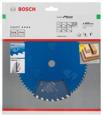 Bosch Expert for Wood Kreissägeblatt 165 x 1,6 x 30 mm 36 Z ( 2608644026 )