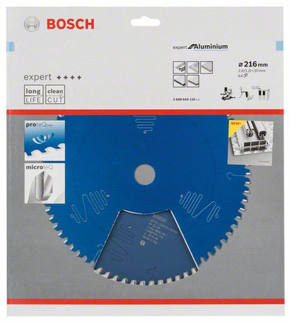 Bosch Kreissägeblatt Expert for Aluminium 216 x 30 x 2,6 mm 64Z ( 2608644110 )