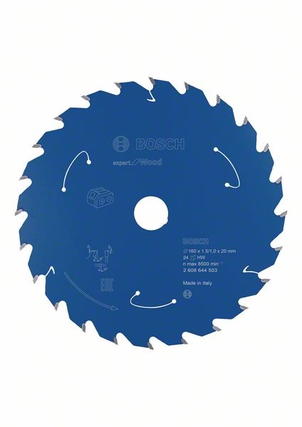 Bosch Kreissägeblatt Expert for Wood 160 x 1,0 x 20 mm 24 Zähne für Holz ( 2608644503 ) - Toolbrothers